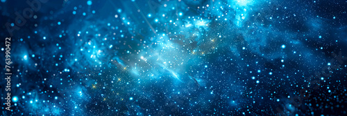 Blaues Universum. Das All in blau. Die weite als Hintergrund für Produkte 