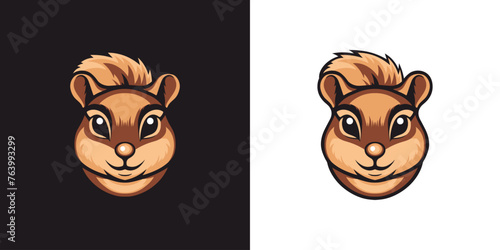 Squirrel logo - Squirrel icon, vector illustration on white background