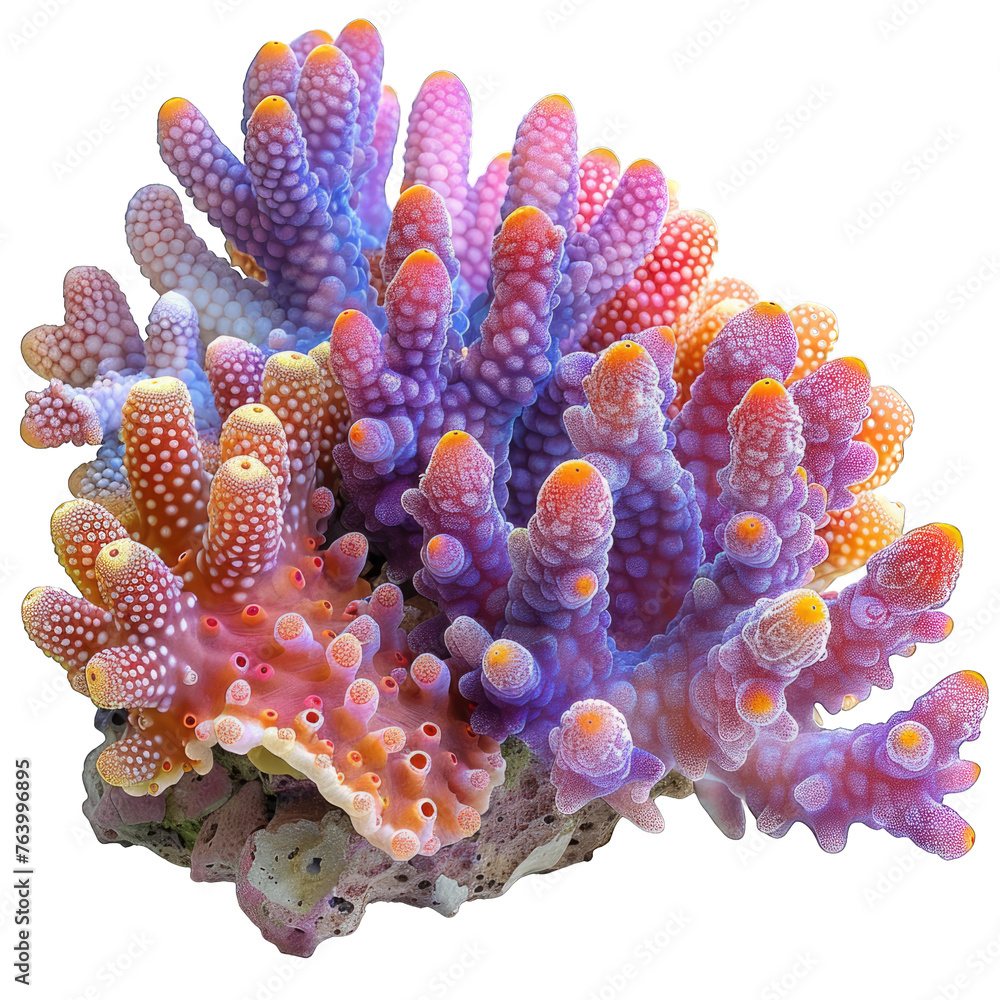 Obraz premium colorful Coral isolated on transparent background