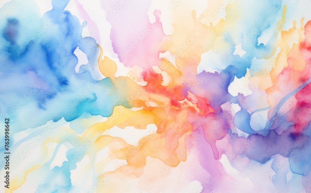 Vivid abstract background with swirling smoke clouds blending a spectrum of pastel colors.