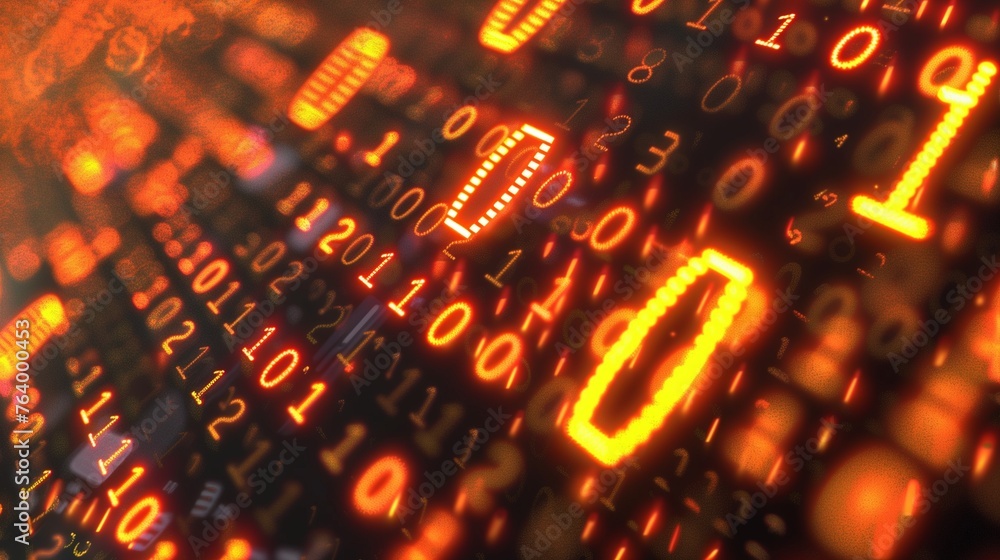 A digital backdrop featuring a matrix of glowing binary code numbers, symbolizing data, computing, and cyber technology. A digital backdrop featuring a matrix of glowing binary code numbers, symbolizing data, computing, and cyber technology.