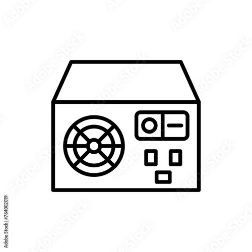 Power supply outline icons, minimalist vector illustration ,simple transparent graphic element .Isolated on white background