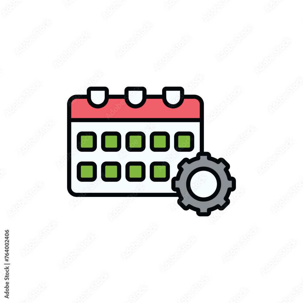 Schedule icon design with white background stock illustration Schedule icon design with white background stock illustration