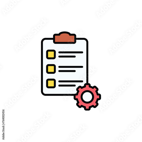 Project Management icon design with white background stock illustration