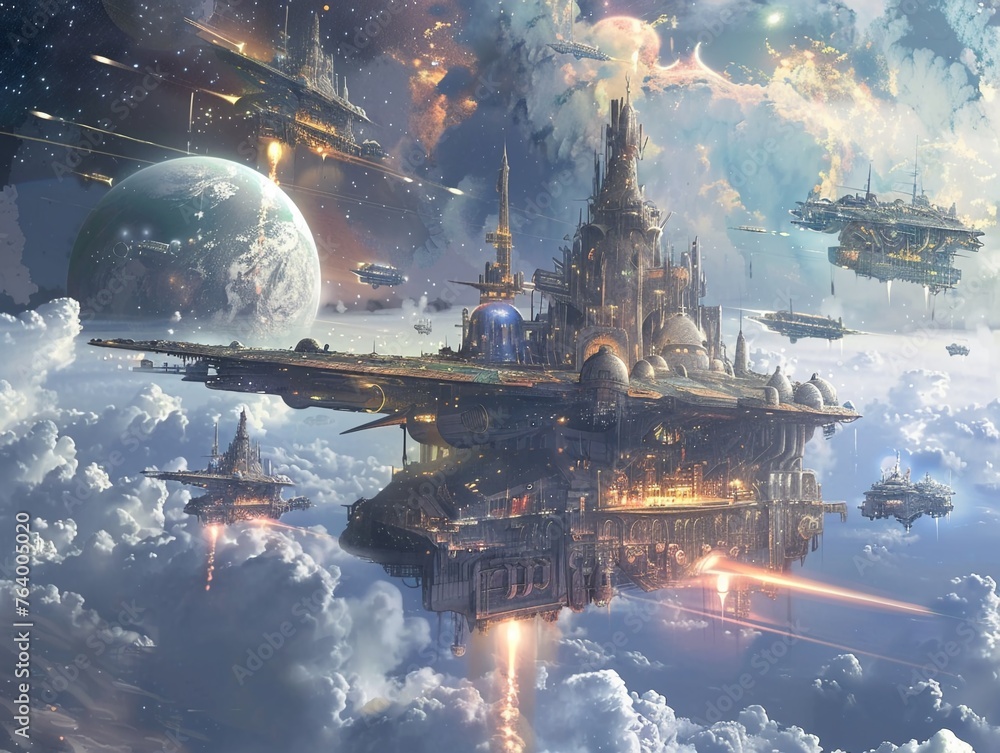 Aerospace odyssey exploring fantastical celestial realms powered by nuclear fusion Aerospace odyssey exploring fantastical celestial realms powered by nuclear fusion