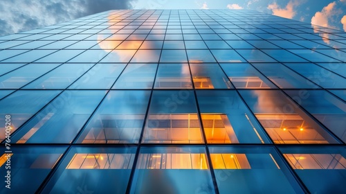 Wallpaper Mural Close-up. Photo of a tall building seen from below. Construct Engineering Business Concepts. Torontodigital.ca
