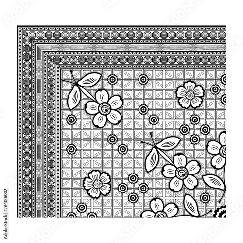 bedsheet design digital art use hand work and digital printing