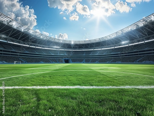Model stadium with net-zero emissions powered by renewable energy © WARIT_S
