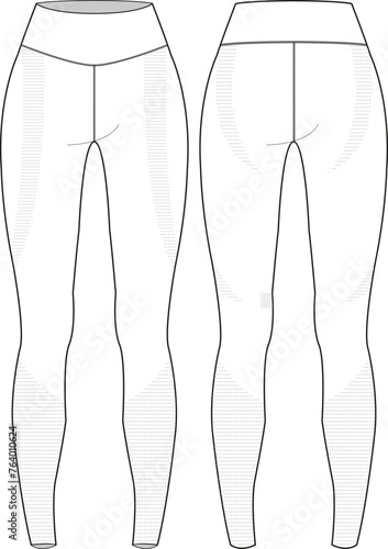 Seamless legging vector