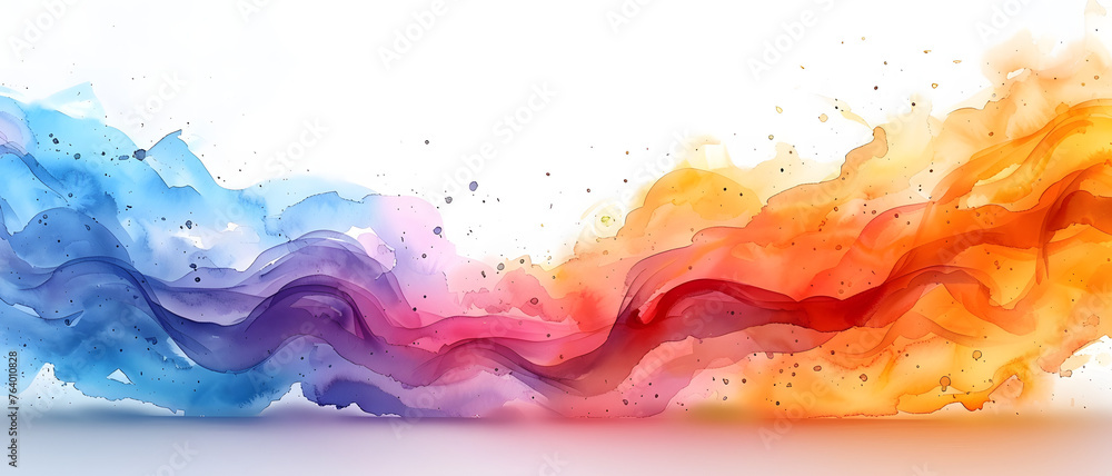 A vibrant abstract resembling a wave created with a watercolor technique symbolizing energy and flow