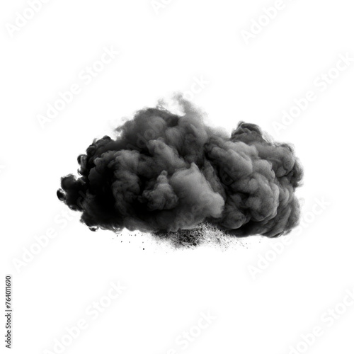 black cloud isolated on transparent background