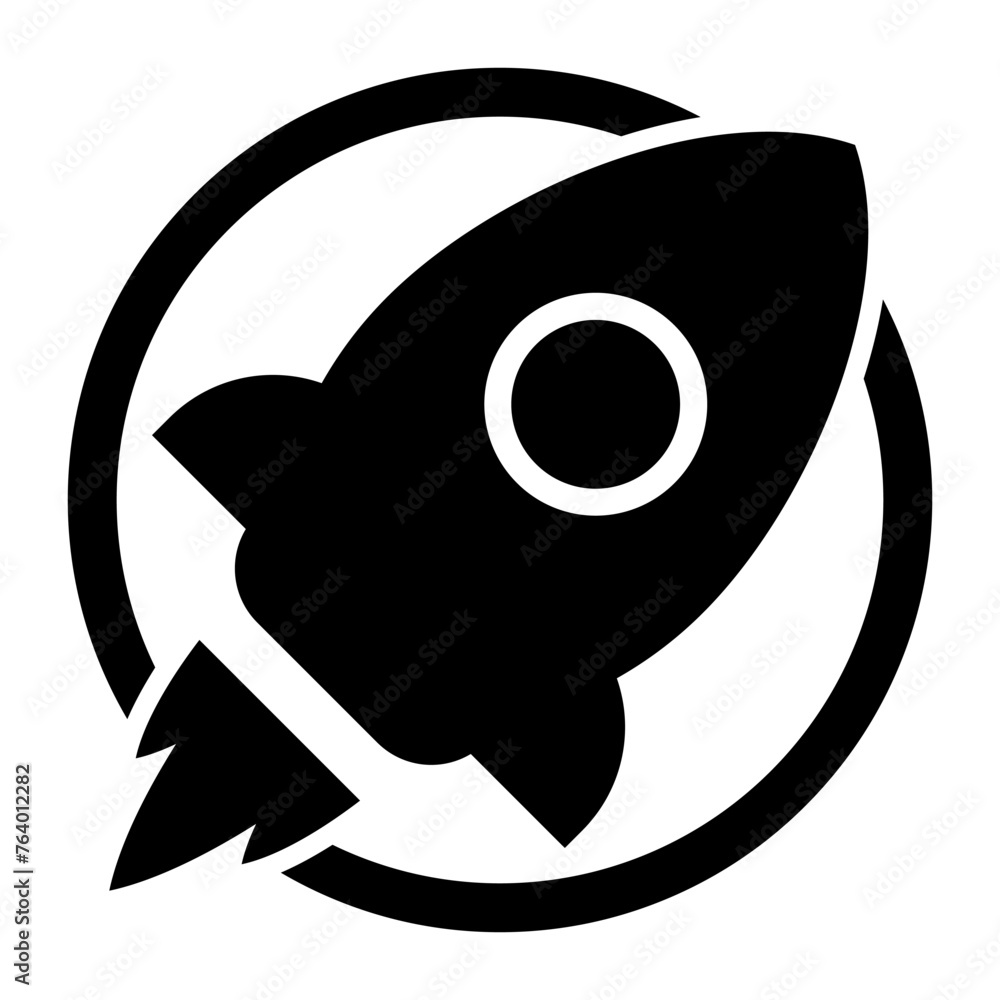 Rocket flat icon. Rocket launch. Modern startup symbol. Vector illustration. Rocket flat icon. Rocket launch. Modern startup symbol. Vector illustration.