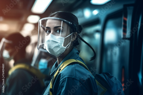 AI generated image of emergency doctors rescuers at work first aid © Tetiana