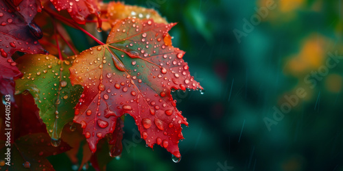 red autumn leaves