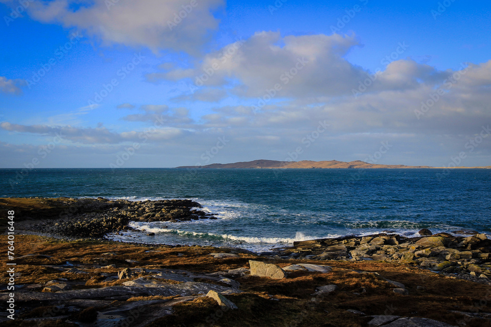 Coastal view near Borve and Scarista villages, Isle of Harris, Hebrides, Scotland