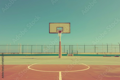 Dynamic Basketball Court Scene © Andrii 