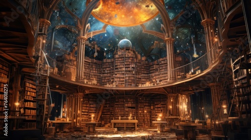 cosmic library housing universal knowledgedimensional portals and ancient librarians An infinite rep