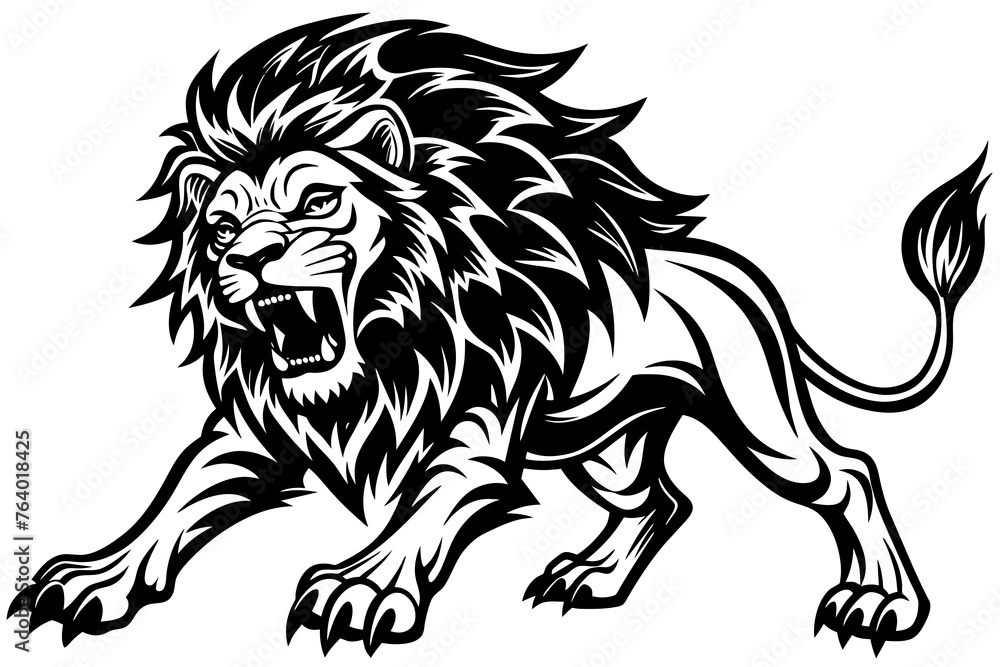 vector illustration of a lion