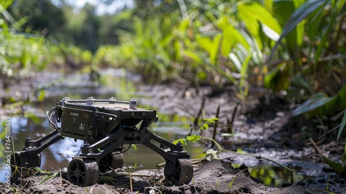 Remote Controlled Vehicle Stuck in Mud photo