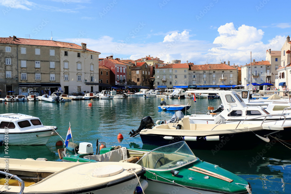 boats in the port of Cres, island Cres, Croatia