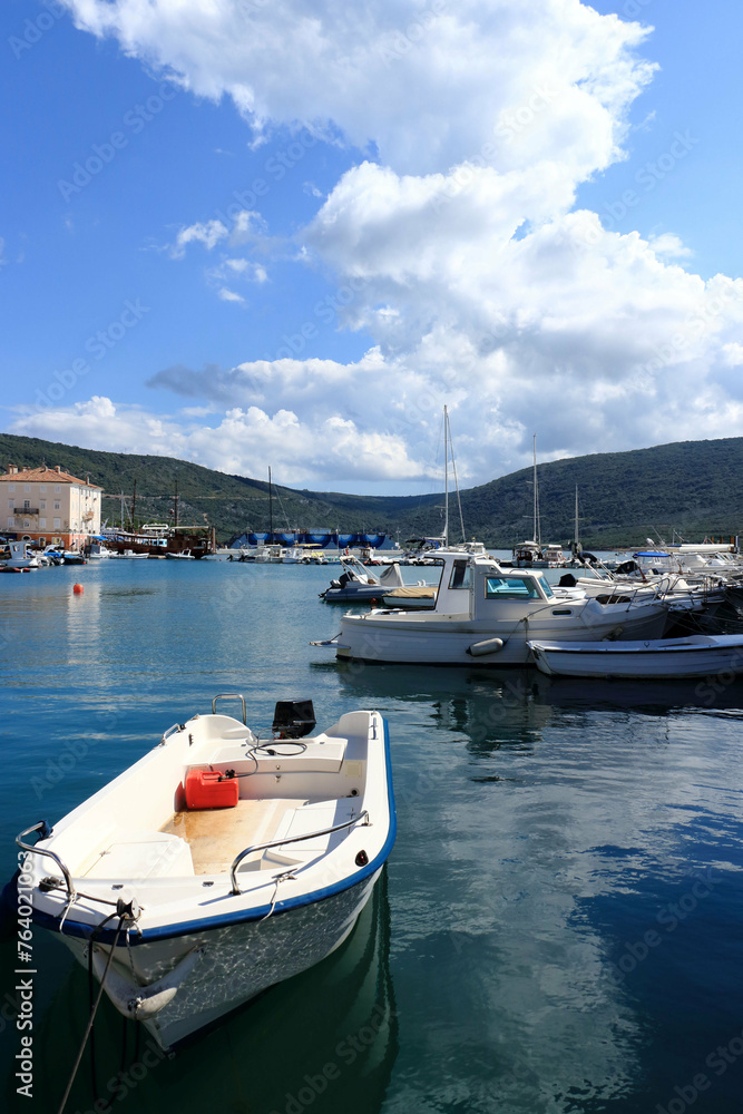 boats in the port of Cres, island Cres, Croatia