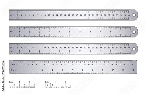 Grids for a ruler mm, cm, inch. measuring scale bars for ruler.Grids for a ruler in millimeter, centimeter, meter and inch. Metal rulers mm, cm, m scale. metric units measuring scale bars for ruler sc