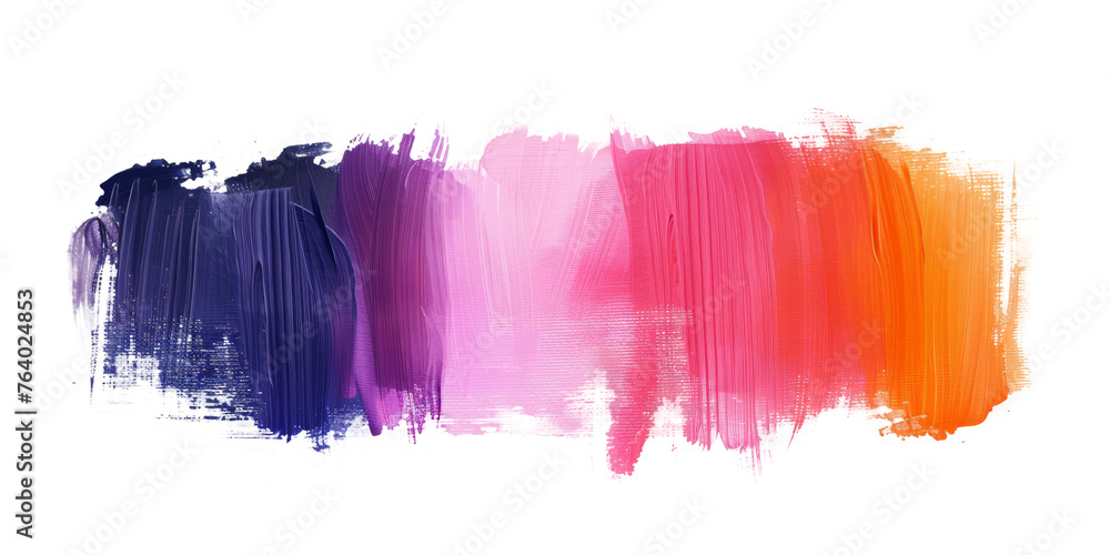 dynamic rough brush strokes isolated on a white background,