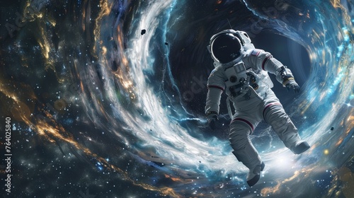 astronaut falling into a black hole © Marco