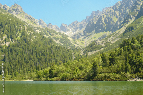 Popradske pleso lake in the Tatra mountains, Slovakia