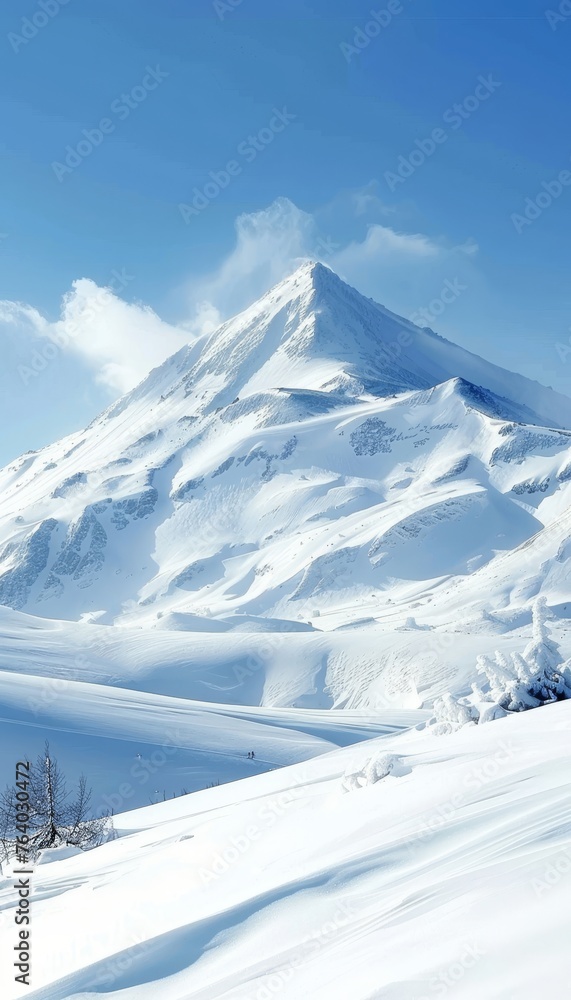 Snowy alaskan wilderness mountain range landscape wallpaper for nature enthusiasts