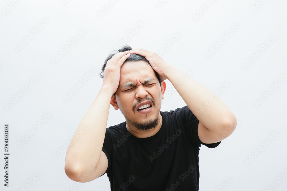 stressful asian man screaming expression stressful asian man screaming expression