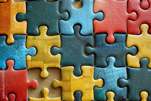 Colorful jigsaw puzzle background