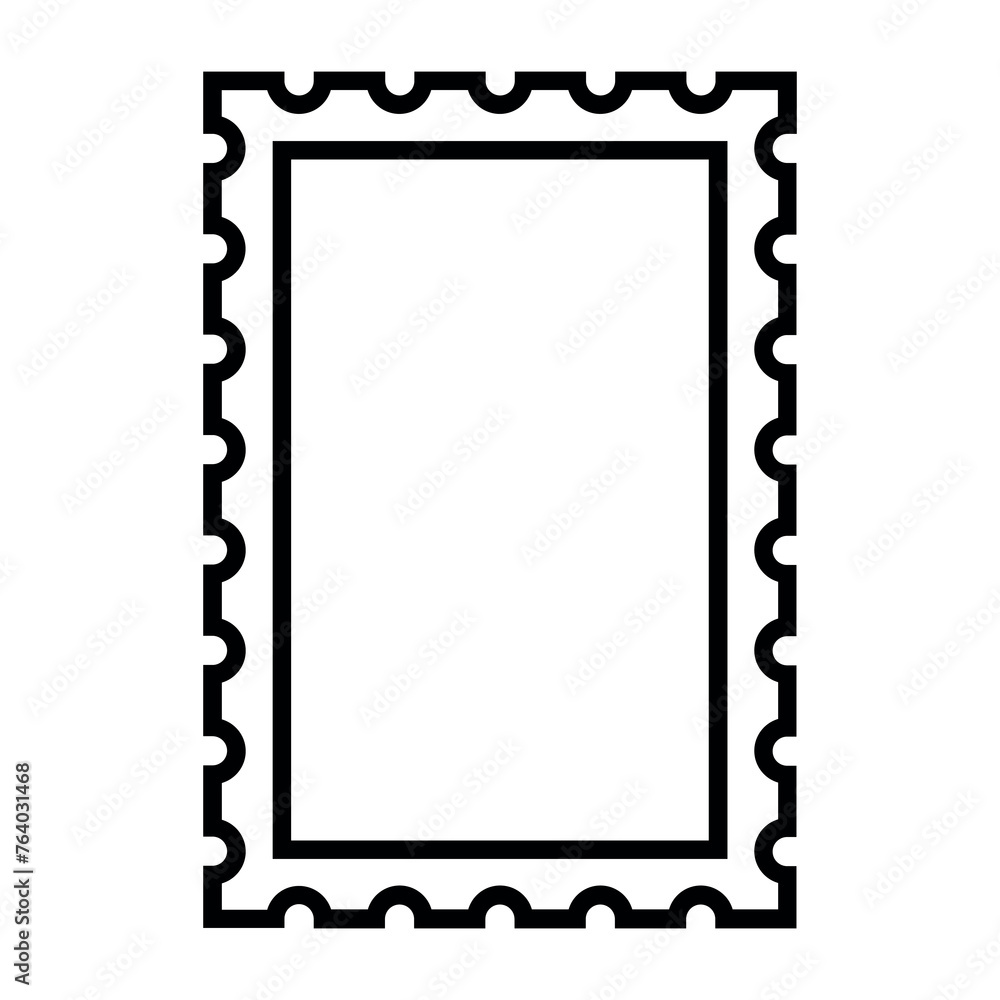 black vector post stamp icon on white background black vector post stamp icon on white background