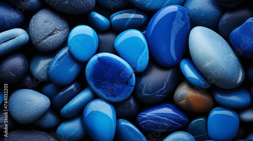 Blue Stones, Pebbles, Super Macro Photography