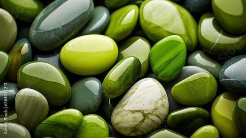 Green Stones, Pebbles, Super Macro Photography