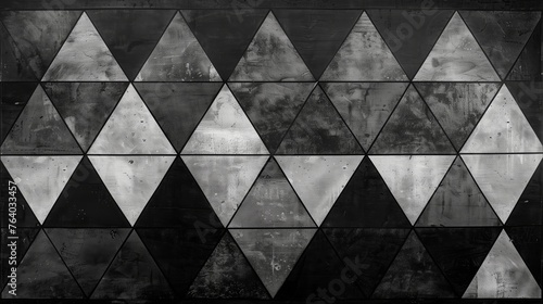 Wallpaper Mural Triangles gradient abstract white to black pattern background Torontodigital.ca