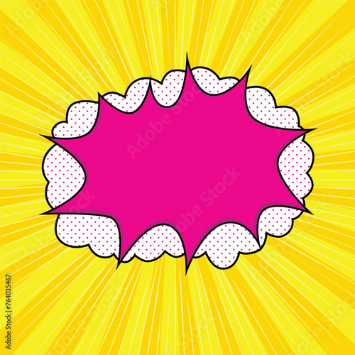 Pop art Background Vector Illustration. Comic starburst pattern.
