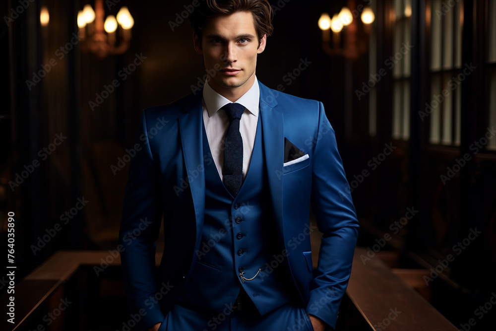 AI generated portrait of groomed handsome man hollywood star dressed stylish suit for red carpet event AI generated portrait of groomed handsome man hollywood star dressed stylish suit for red carpet event