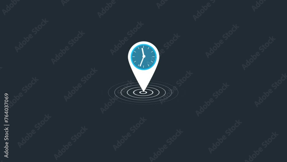 Vidéo Stock GPS location icon animated with radio wave and location ...