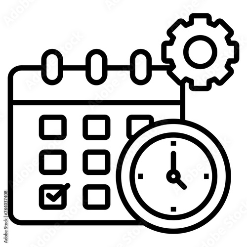 Time Management  Icon Element For Design