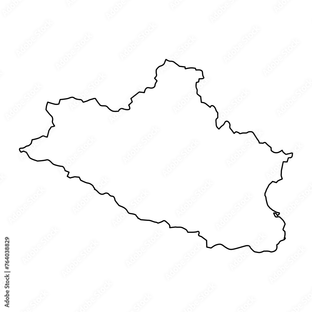 Nghe An province map, administrative division of Vietnam. Vector illustration.