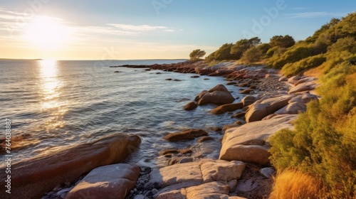 beautiful sea landscape from Ystad, Skane region, AI generated
