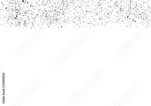 Recurso textura de salpicaduras de pintura negra, marco superior abstracto con textura de  salpicaduras con forma de marco. Textura sucia grunge. Chorro de pintura real, salpicado con spray photo
