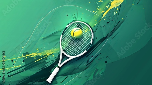 Tennis themed logo © Aline