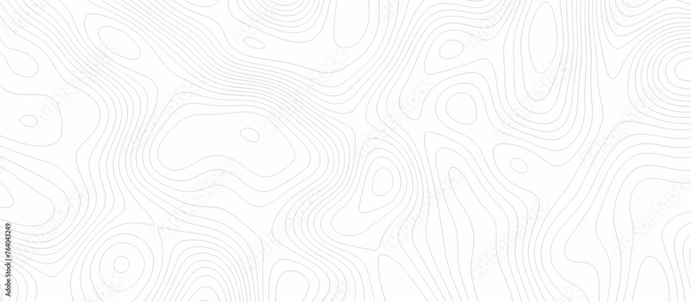 Abstract topography wavy line map background. vector illustration. topography map on land vector terrain Illustration. Black on white contours vector topography stylized height of the lines.	