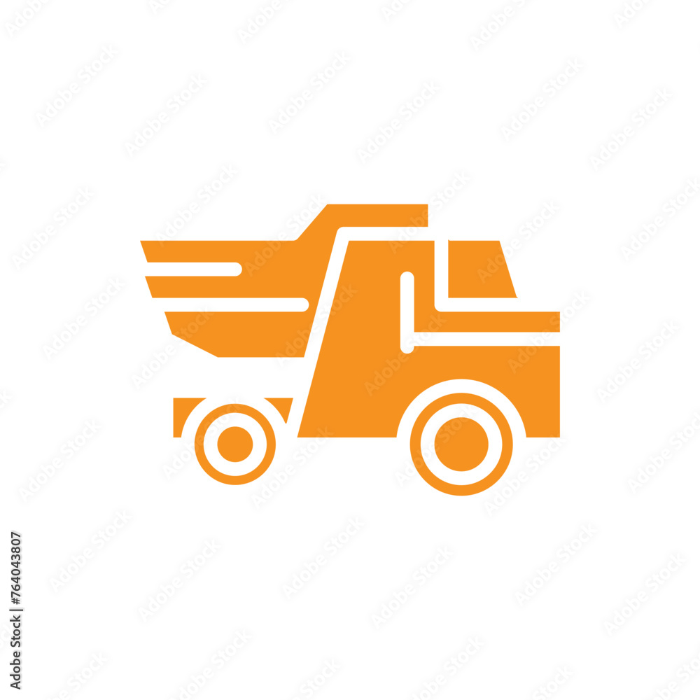 mining truck logo icon