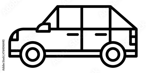 Wallpaper Mural Car line icon. Transport symbol. Vector illustration isolated on white background. Torontodigital.ca
