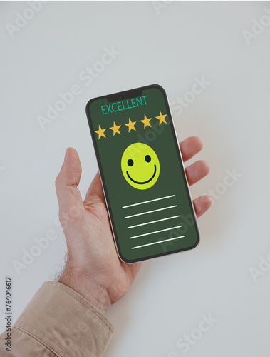 customer services best excellent business rating experience. Satisfaction survey concept. 5 Star Satisfaction.