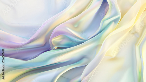 Close-up of flowing fabrics in soft pastel tones, creating an abstract background with gentle curves and gradients.