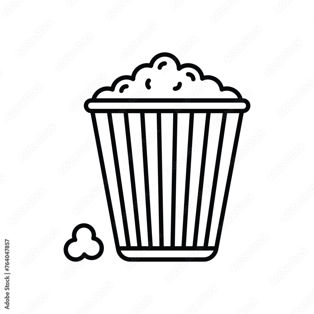 Thin Line Popcorn vector icon Thin Line Popcorn vector icon